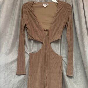 Le Lis Tan Midi Dress